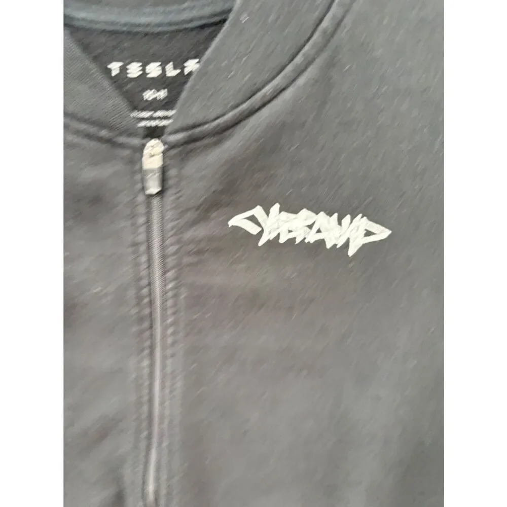 Tesla Kids Cyberquad Bomber Jacket Black Full Zip Youth 10-11